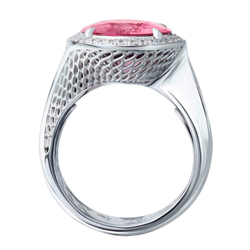 Кольцо с Турмалином и Бриллиантами, R0144-2/2