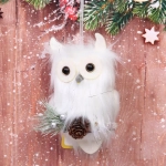 Подвеска «Мудрая совушка» 18*10 см, белый