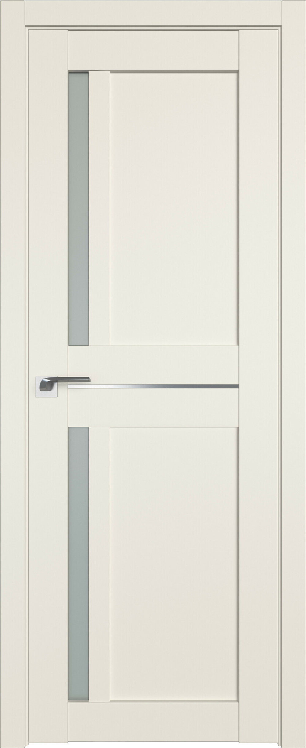 [ТОВАРА НЕТ В НАЛИЧИИ] Дверь межкомнатная Профиль Дорс 19 U, цвет магнолия сатинат, экошпон, стекло матовое