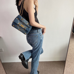Valentino Roman Stun in Denim 25 cm