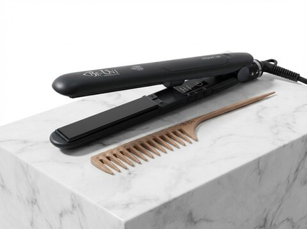 Утюжок Дайвинг Про для выпрямления волос с покрытием турмалиновый кварц и Гребень Be-Uni