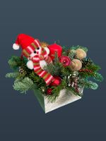 Новогодняя композиция с неговиком