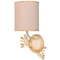 Бра настенный светильник Oliva Branch (Олива Бранч) Айвори левое Мраморное золото с абажуром Терра Айвори