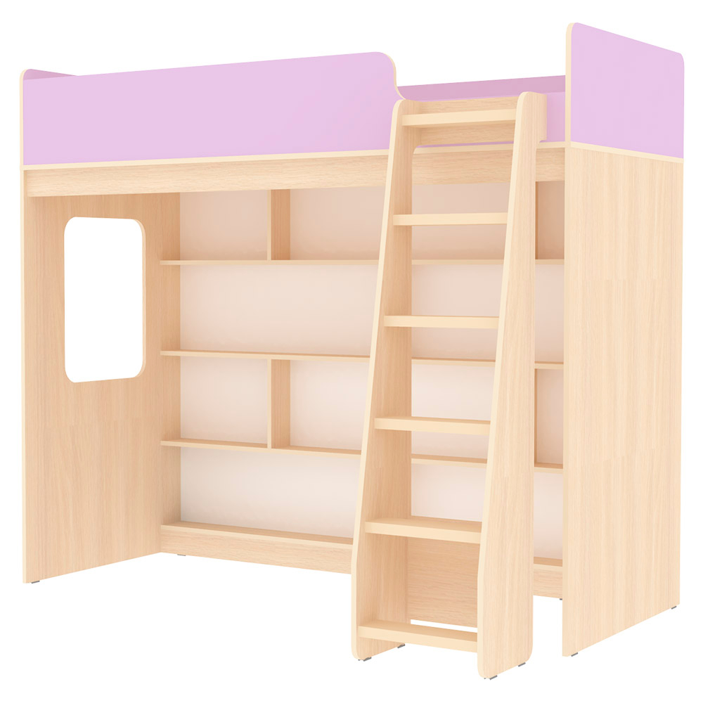 Кровать-чердак КарИВи Л-C601.2 80х190  Дуб Молочный Ирис