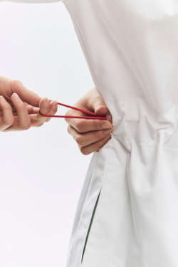 Топ с запахом медицинский женский Йошо, белый хлопок