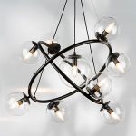 815390 Люстра CROCO 9х40W E14 ЧЕРНЫЙ МАТОВЫЙ
