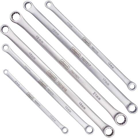 Ключи накидные Scheppach экстра длинные, набор 6 предметов (8x10, 11x13, 12x14, 15x17, 16x18, 19x21мм) Sch-50622(66142)