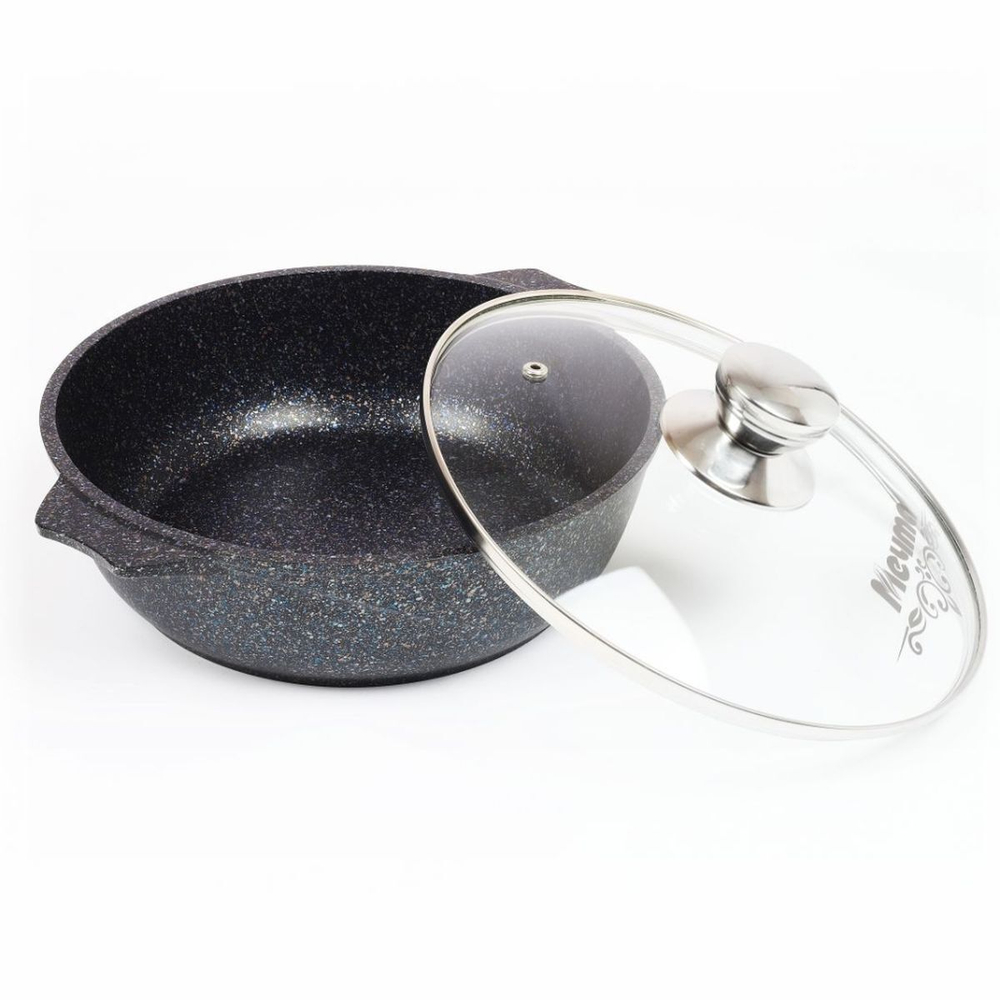 Жаровня алюминий, 26 см, антиприг, Мечта, Гранит star, сер, 33803, с крыш