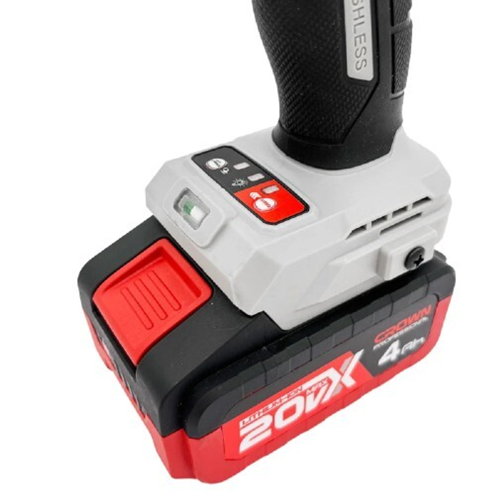 Дрель-шуруповерт аккумуляторная Crown CT21127HMX-4 BMC 2*4Ач, кейс