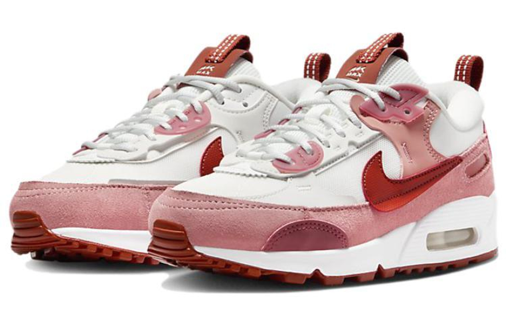 Nike Air Max 90 comfortable and versatile outdoor travel, wear-resistant, breathable, lightweight, low-cut life casual shoes, women's pink