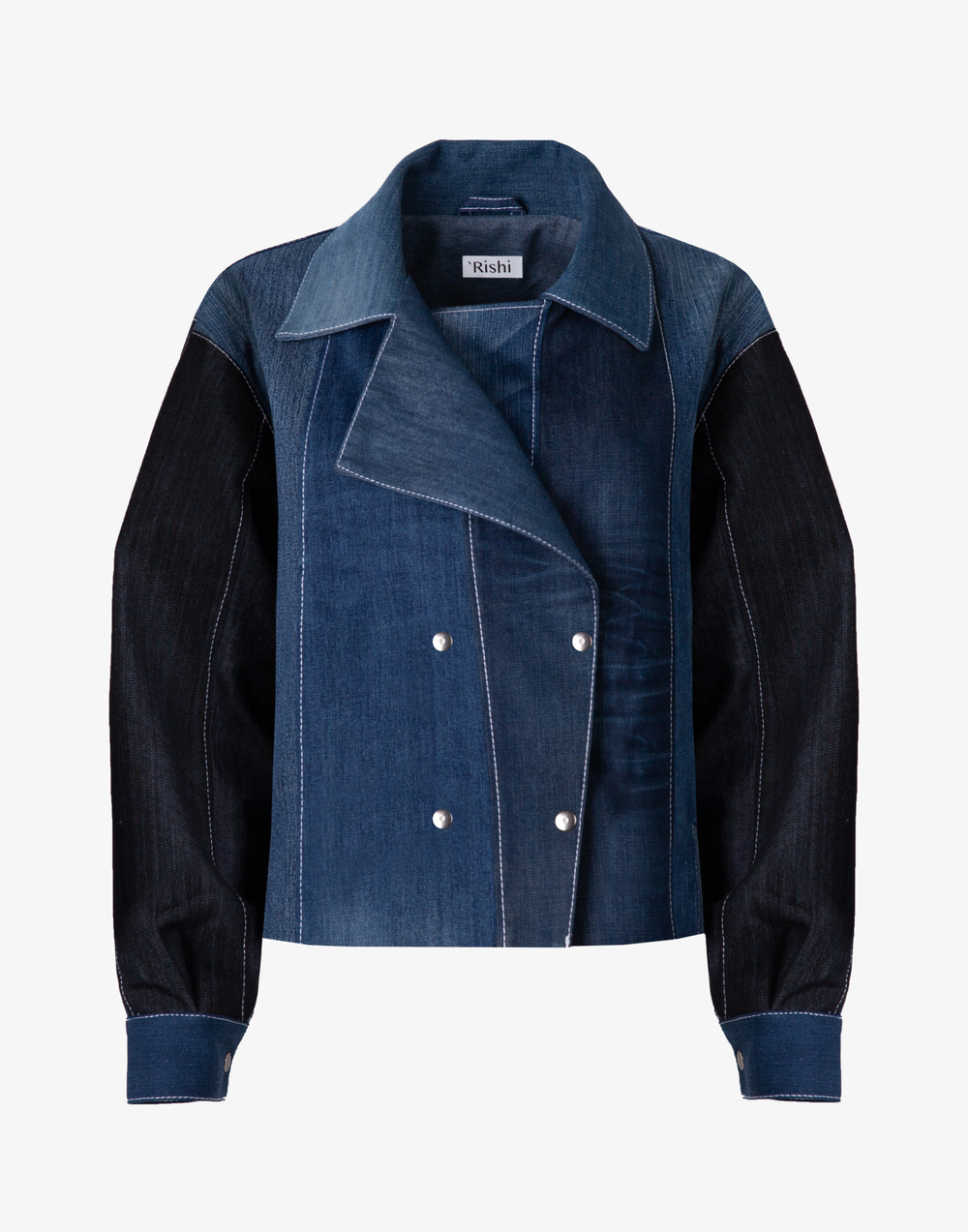 Джинсовая куртка со шнуровкой на спине, синяя