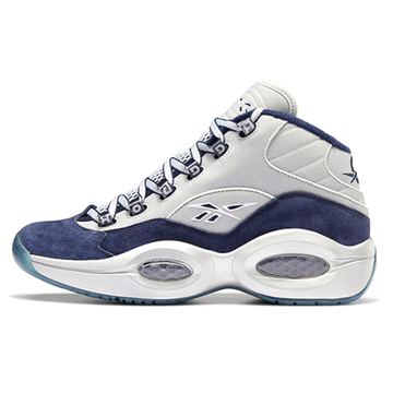 Reebok Question Mid Georgetown MID Топ Баскетбольные кроссовки Мужские Серый Синий