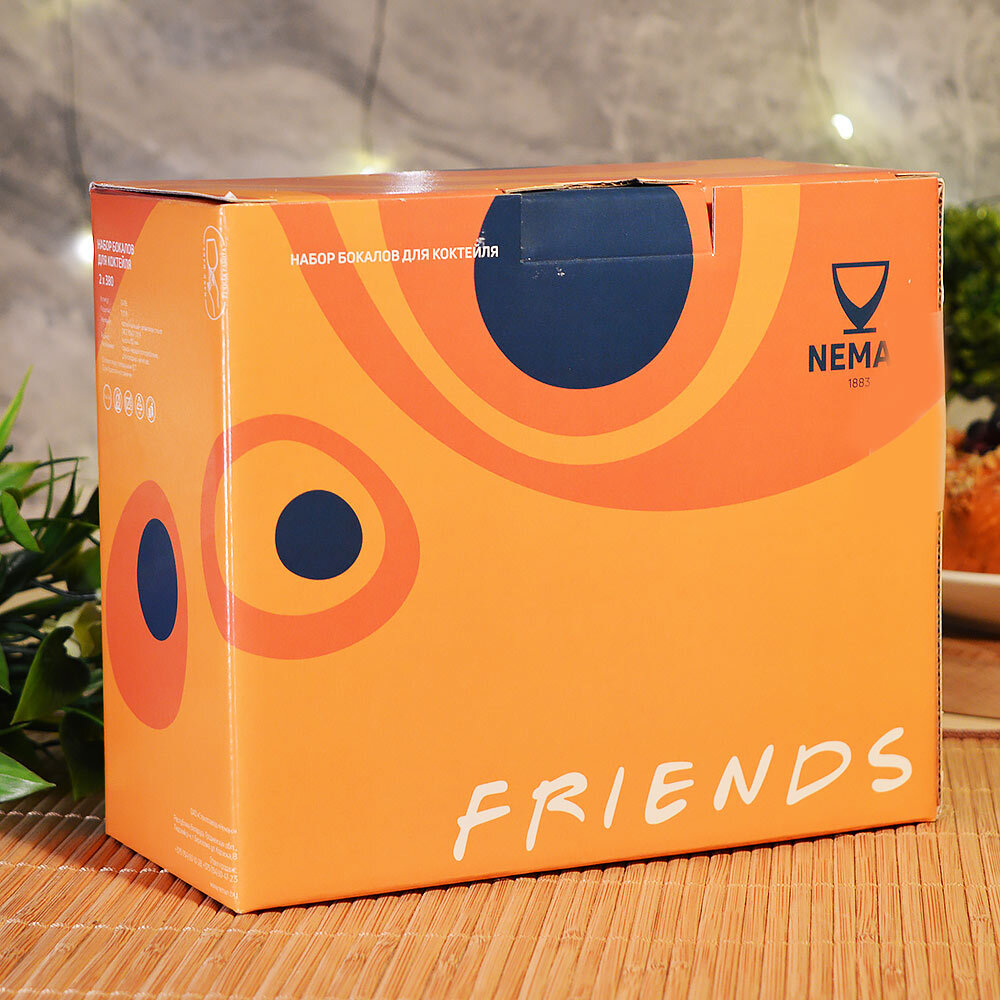Набор бокалов 2шт 380г, K FRIENDS хрусталь
