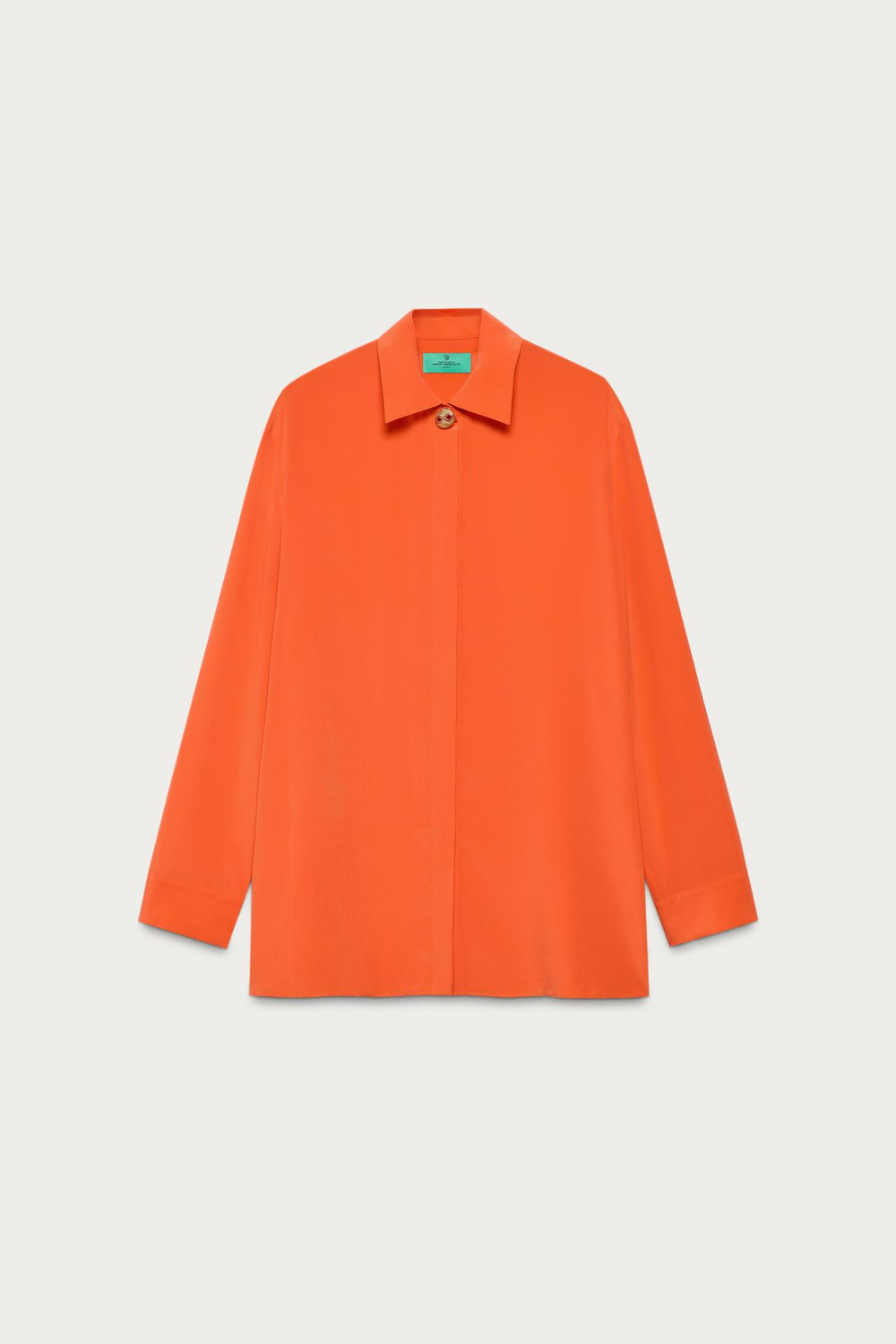 ZARA X MARISA BERENSON ШЕЛКОВАЯ РУБАШКА, КРАСНЫЙ/ОРАНЖЕВЫЙ