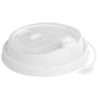 Крышка для стакана (d-80 мм) с питейником белая МАТОВАЯ ВЗЛП (50/1000 шт.) 3002м/б