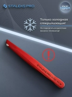Пинцет для бровей (широкие скошенные кромки), красный