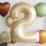 G Шар 40'' / 102 см "Цифра 2" Сатин Nude (БГ-60)