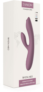 Вибратор‑кролик Svakom Trysta Neo с роллинг‑шариком G‑точки, 18,4 см
