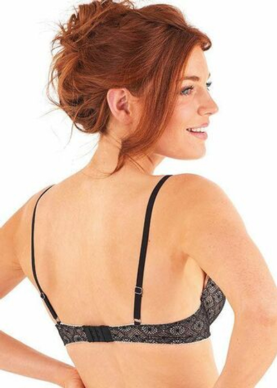 Бюстгальтер на косточках Erin (Размер: 36D) (Цвет: черный с бежевым)