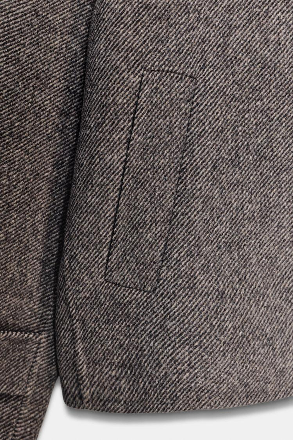 ZARA КОРОТКОЕ ПАЛЬТО ИЗ ШЕРСТИ, РЫЖЕВАТО-КОРИЧНЕВЫЙ