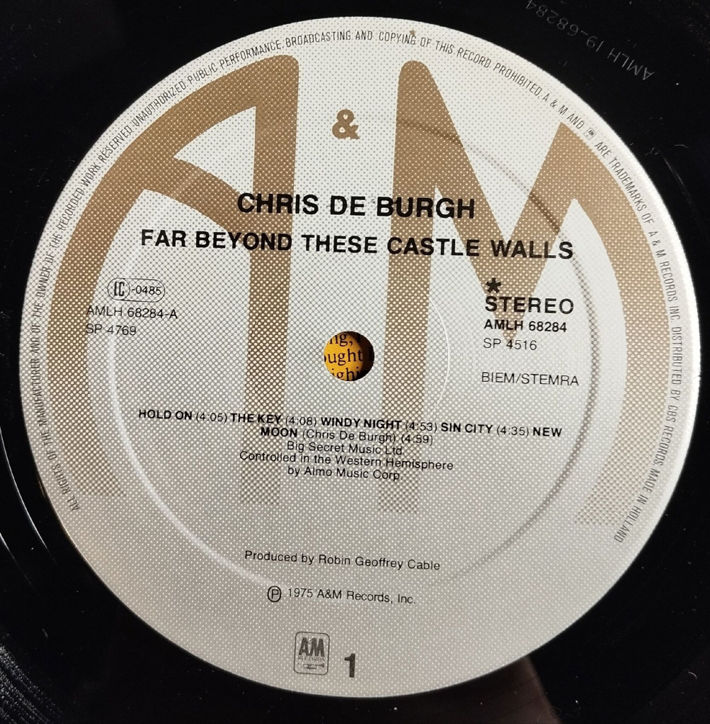 Винтажная виниловая пластинка LP Chris de Burgh Far Beyond These Castle Walls (Holland 1974)