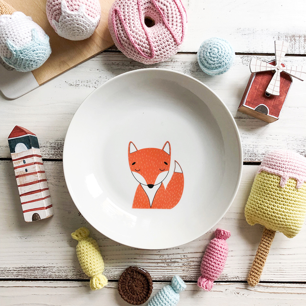 Тарелка глубокая «Лисёнок» sans brides 20 см фарфор