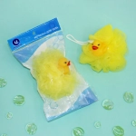 Мочалка-шар для тела полипропиленовая детская «Baby Boom - Утенок», цвет желтый, 20гр, d-11см