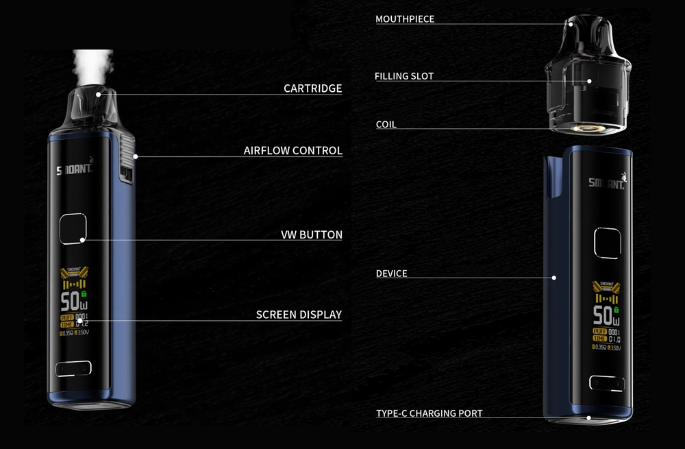Smoant Charon T50 Pod 1500mAh 50W Kit