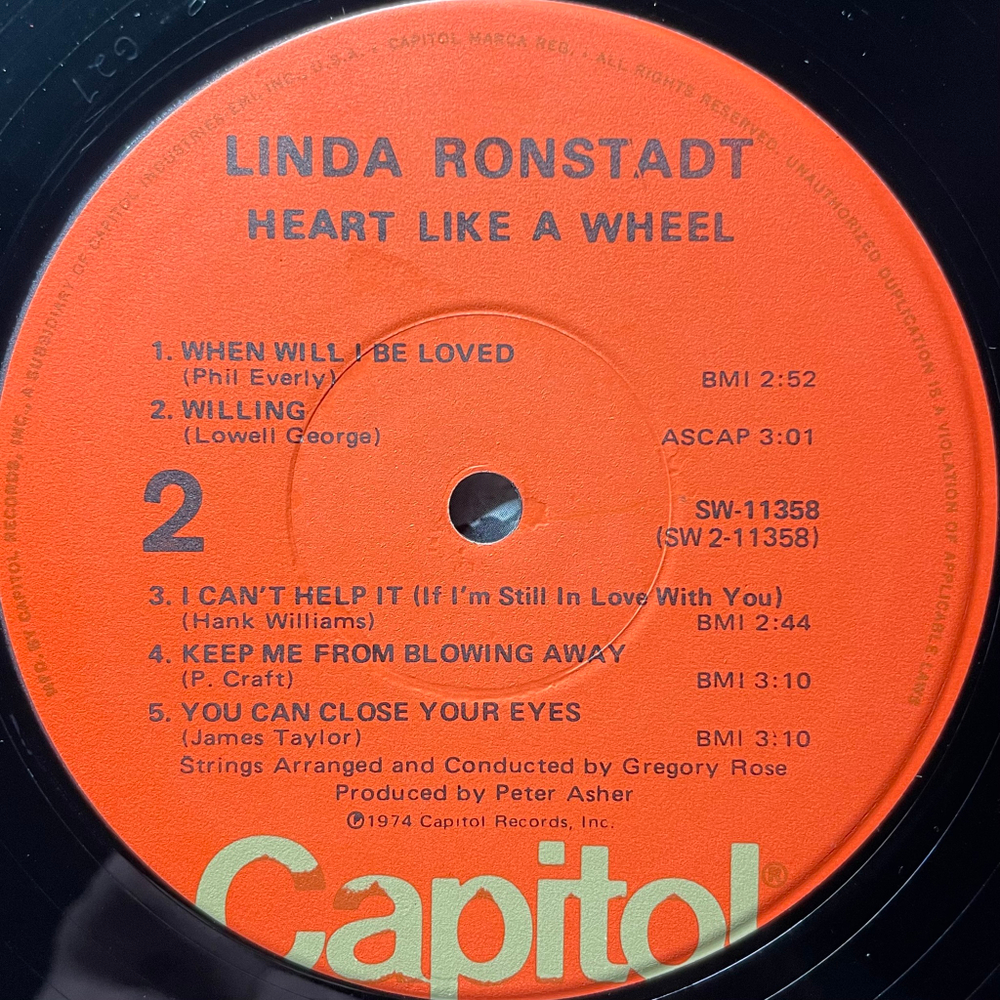 Linda Ronstadt ‎– Heart Like A Wheel (США 1975г.)