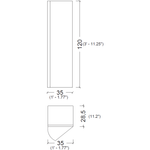 Шкаф пенал Armadi Art Vallessi 836-A glossy, Антрацит глянец