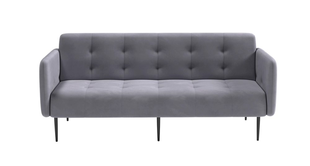 Monaco диван-кровать прямой с подлокотниками, трехместный, бархат 03