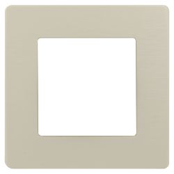 Рамка для розеток и выключателей ЭРА Серия 12 12-5101-02 на 1 пост, Сатин, слоновая кость