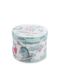 WG-74/3-A Коробка подарочная «Цилиндр» цв.бирюзовый