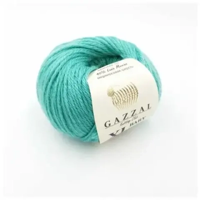 Пряжа GAZZAL Baby Wool 50 гр. 175 м цвет 832 состав: 40% шерсть мериноса, 20% кашемир ПА, 40% акрил