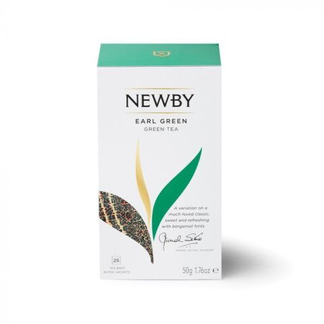 Чай зеленый Newby Эрл Грин в пакетиках 25 шт