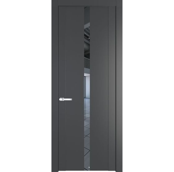 Межкомнатная дверь эмаль Profil Doors 1.8P графит зеркало