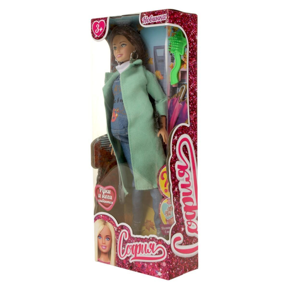 Кукла тип модель София 29см. беременная, руки и ноги сгиб, аксесс, коробка 66001B1-F6-S-BB (Карапуз)