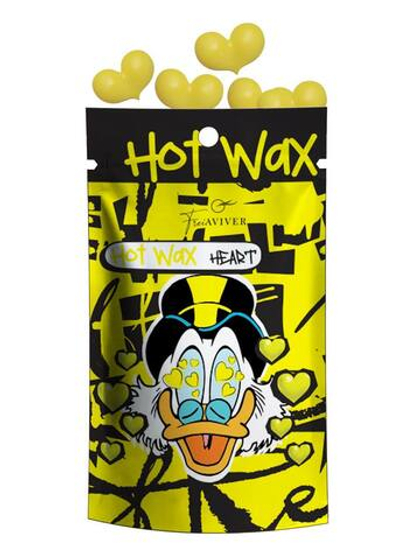 Воск для депиляции бровей и лица FreiAVIVER "Hearts" желтый 100г