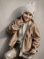 Шапка вязаная демисезонная тыковка