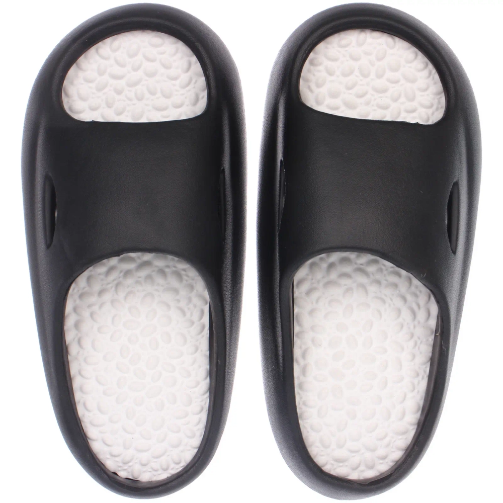 Шлепанцы женские «RELAX», цвет черный, белая стелька, р-р 40-41