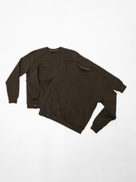 Свитшот с вышитой надписью PULSE OF RAIN хаки