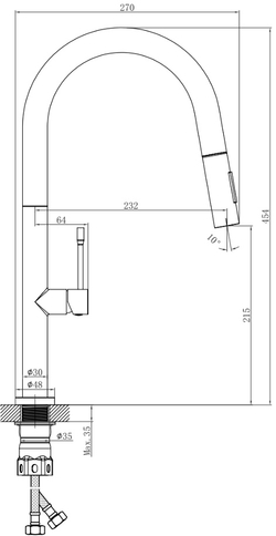 Смеситель для кухни Domaci Ливорно D6600CR хром