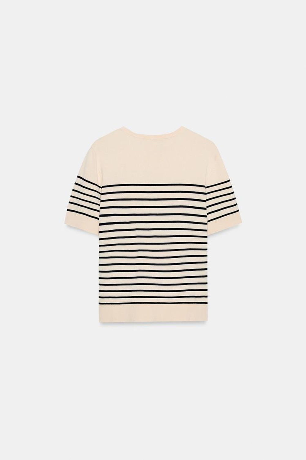 ZARA СВИТЕР В ПОЛОСКУ С КОРОТКИМИ РУКАВАМИ, ПОЛОСКИ