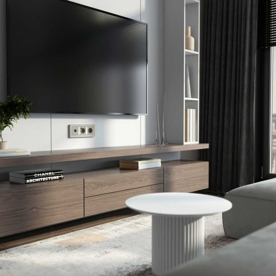 Розетка Ethernet RJ-45 (дымчатый) W1281004/ a069467