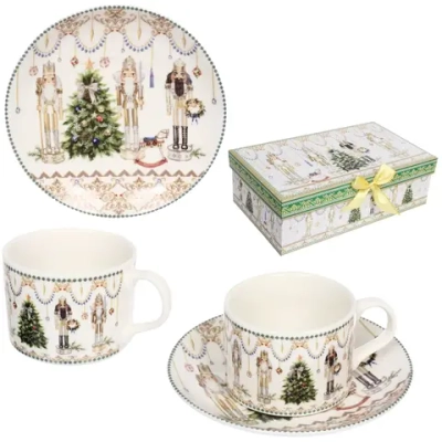 Чайный набор 4предмета «Щелкунчик» (2кружки 160мл+2блюдца) в подарочной коробке