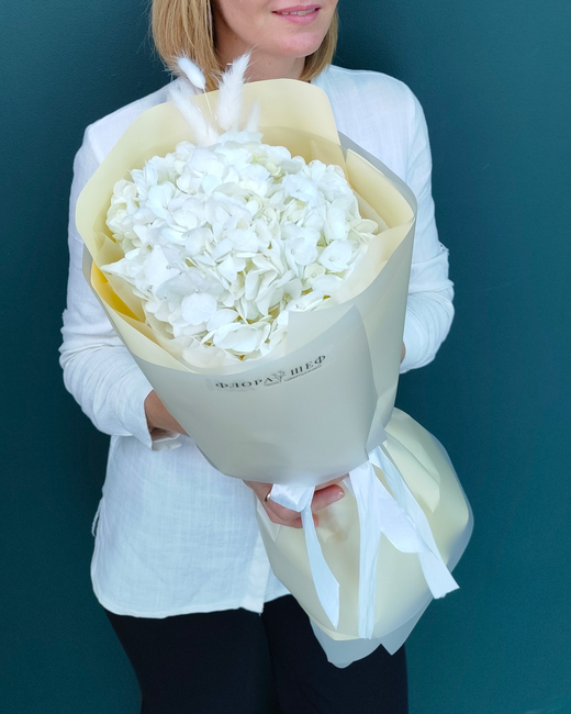 Букет гортензия белая,1шт(00227)
