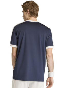Мужская теннисная футболка Adidas Classics - dark blue/chalk white