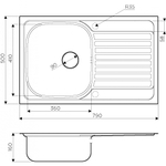 Кухонная мойка Omoikiri Kashiogawa 79-IN