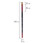 Кисть синтетика, плоская № 8, BRAUBERG PREMIUM, 201017