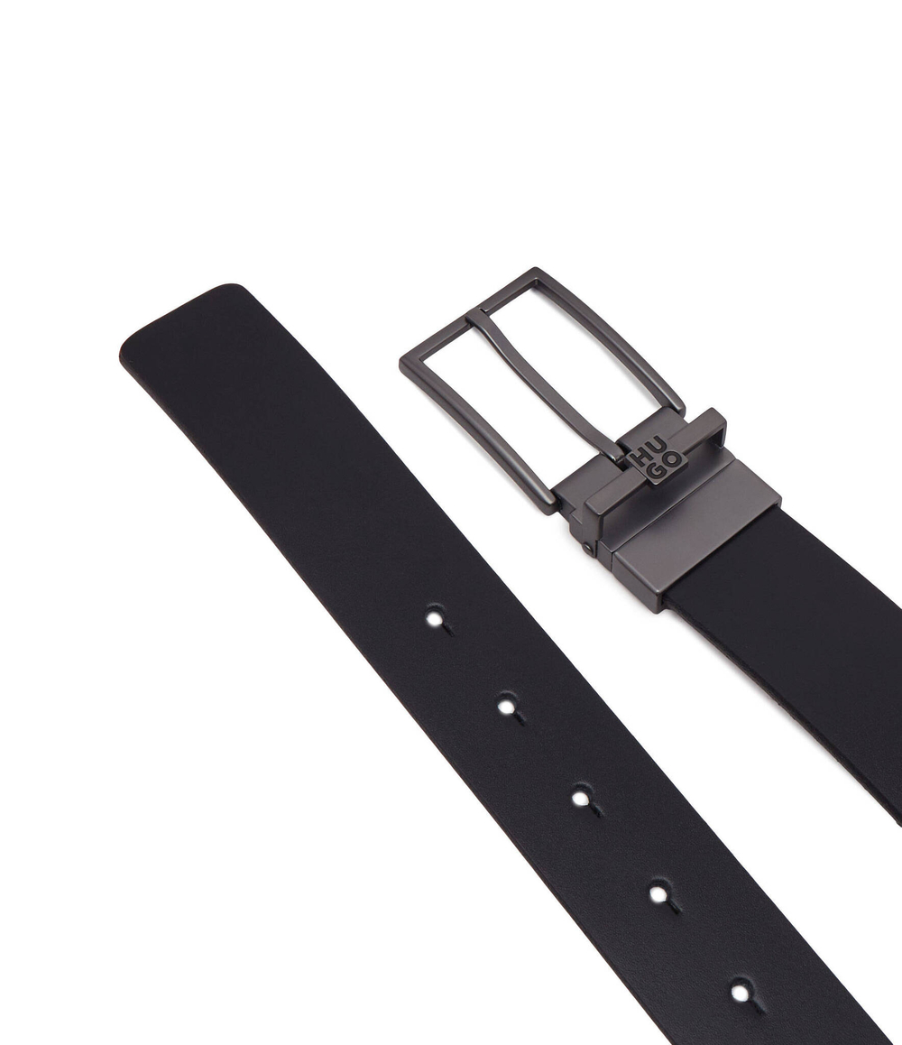 Двухсторонний кожаный ремень 2в1 HU-GO-Gb35 HUGO - черный(50503408)